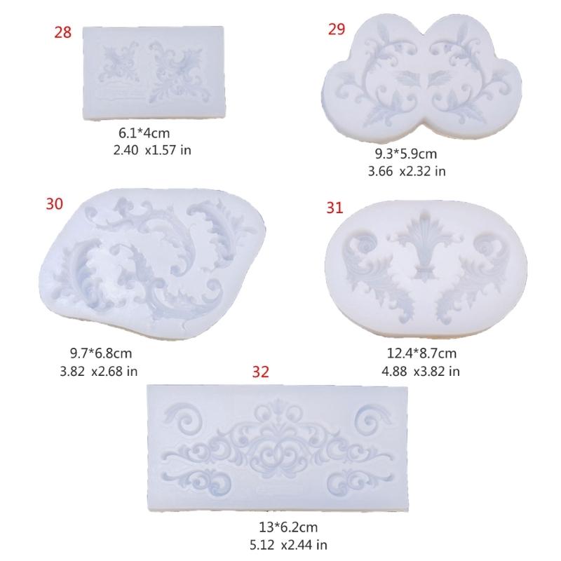 Professional Grade Fondant Border Mold Set With Intricate European Patterns Dishwasher Safe Baking Essential