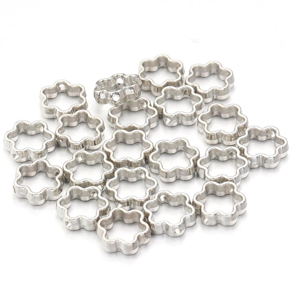 100pcs Flower Hollow CCB Beads Plastic Loose Spacer Beads For Jewelry Making DIY Handmade Bracelet Necklace Earrings Accessories