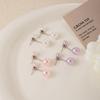 French Retro Simple Earrings Light Luxury High-End Temperament Socialite Pearl Earrings Small Fragrant Style Earrings