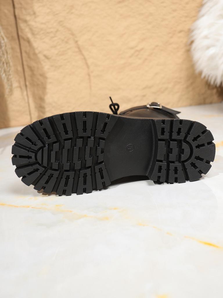 Black Martin Boots Women's 2025 New Medium Boots Platform Boots Spring Short Boots Summer Thin Women's Boots