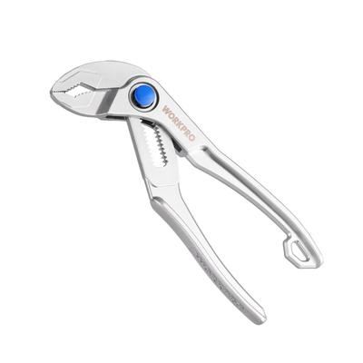 WORKPRO Water Pump Pliers Mini Water Pliers Total Length 108mm Maximum Opening 25mm Quick Release Adjustment Type Electroplating
