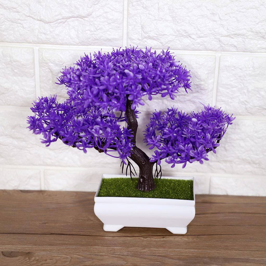 Artificial Bonsai Fake Flower Potted Plant Decor