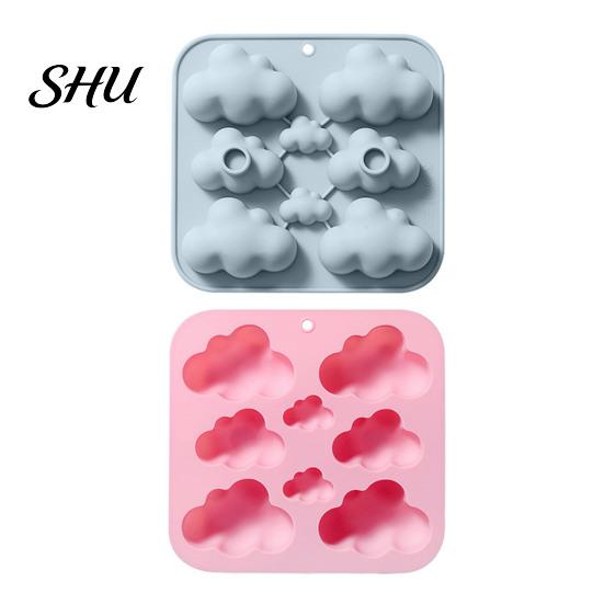 Oven Safe Silicone Mold 8-Cavity Cloud Soap Non-sticky Food Grade DIY Cookie Candle Resin Plaster Chocolate Biscuit Cake Ice Mould Microwave