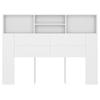 vidaXL Kopfteilschrank Weiß 140 x 19 x 103,5 cm