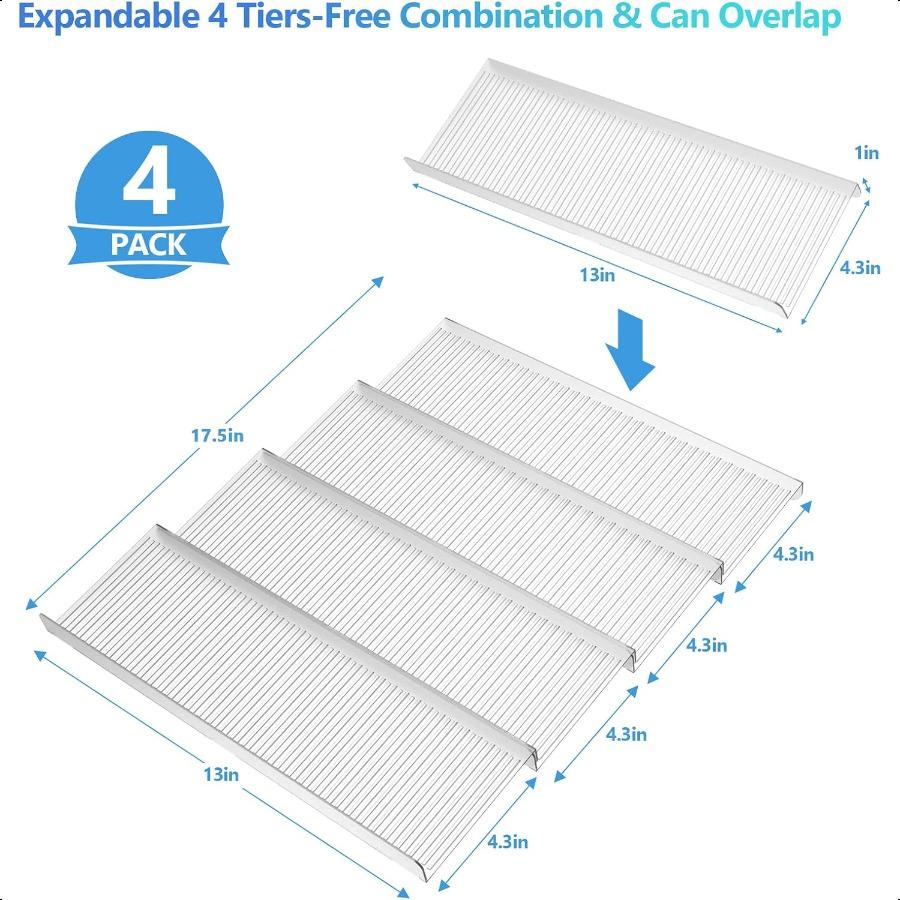 

Spice Drawer Organizer Spice Rack Drawer for Kitchen 4 Tier Clear Acrylic Expandable From 13 to 26 Spice Rack Tray for Cabine United States