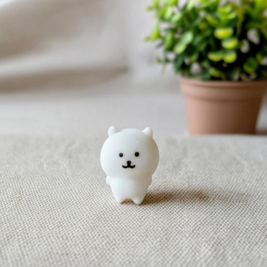 3/4/5/6Pcs Mini Bear Stress Relief Toy, Cartoon White Bear Squeeze Toy, Slow Rebound Bear Sensory Toy for Kids Adults, Party Favors