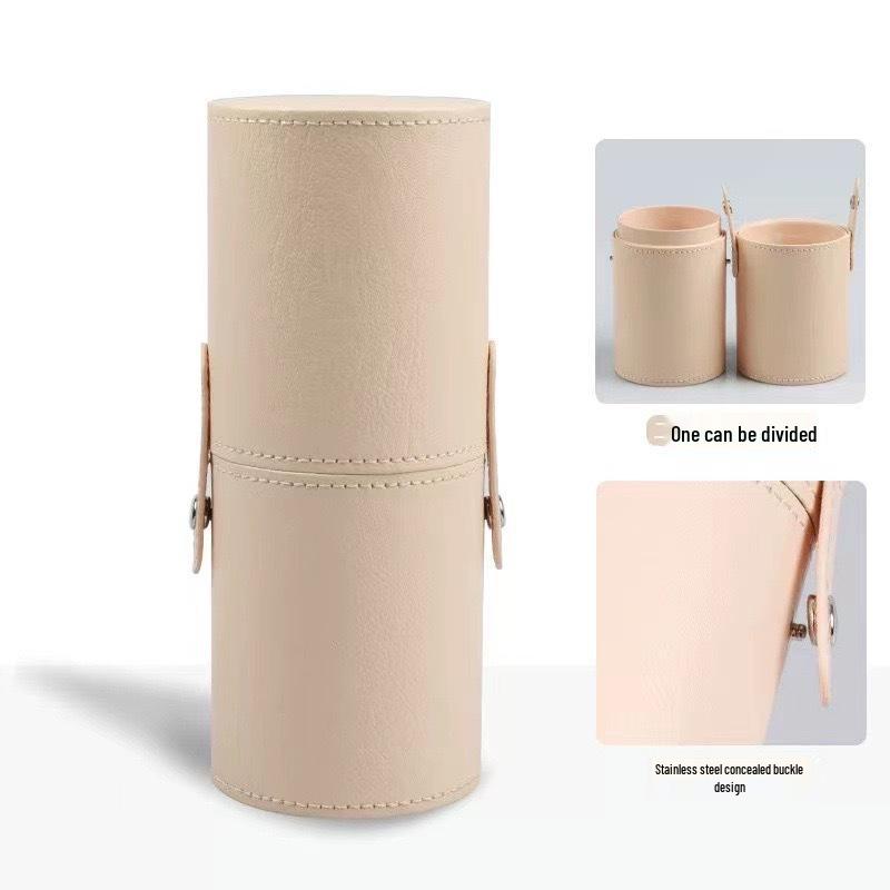 

Компактное ведро для хранения кистей для макияжа из ПУ кожи - Портативное, Многофункциональное, Водонепроницаемое, Пыленепроницаемое с крышкой. 20*8