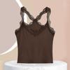 U-neck Lace Lace Corset Hollow Suspender Vest Elastic Crop Tops  Daily
