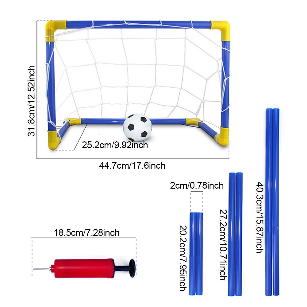 Indoor Outdoor Mini Folding Soccer Goal Net Plastic Football Post Frame Set Inflatable Kids Sport Toys For Indoor Outdoor Team Games
