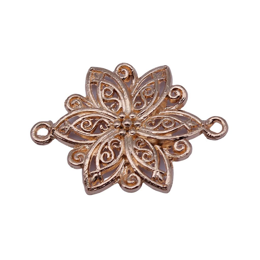 Filigree Diamond Shaped Connectors Ornate Multi Loop Links For Jewelry