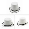 Magician Top Hat White Top Hat Magician Performed Hat Jazz Stage Performances Bowler Top Hat Fancy Dress Costume