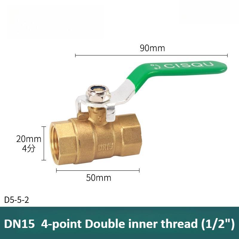 Brass Long Stem Copper Pipe Joint Ball Valve 1/8 "1/4" 3/8 "1/2" 3/4 "1 Inch Internal/external Thread Joint Connector Adapter