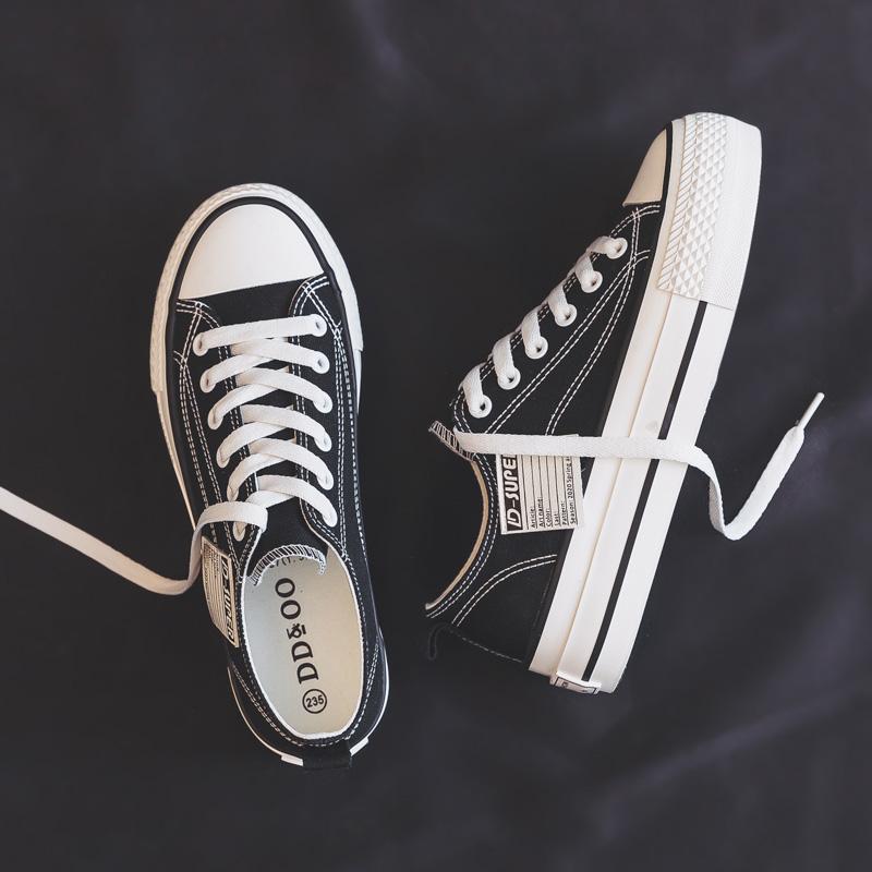 Autumn platform canvas shoes new niche student sports shoes board shoes