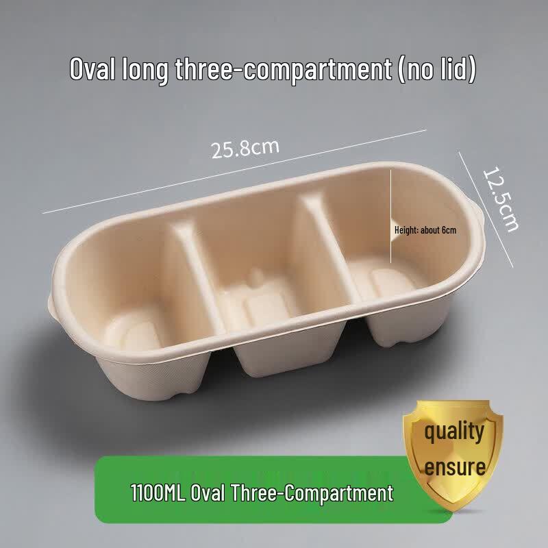 Eco-Friendly Disposable Divided Meal Box