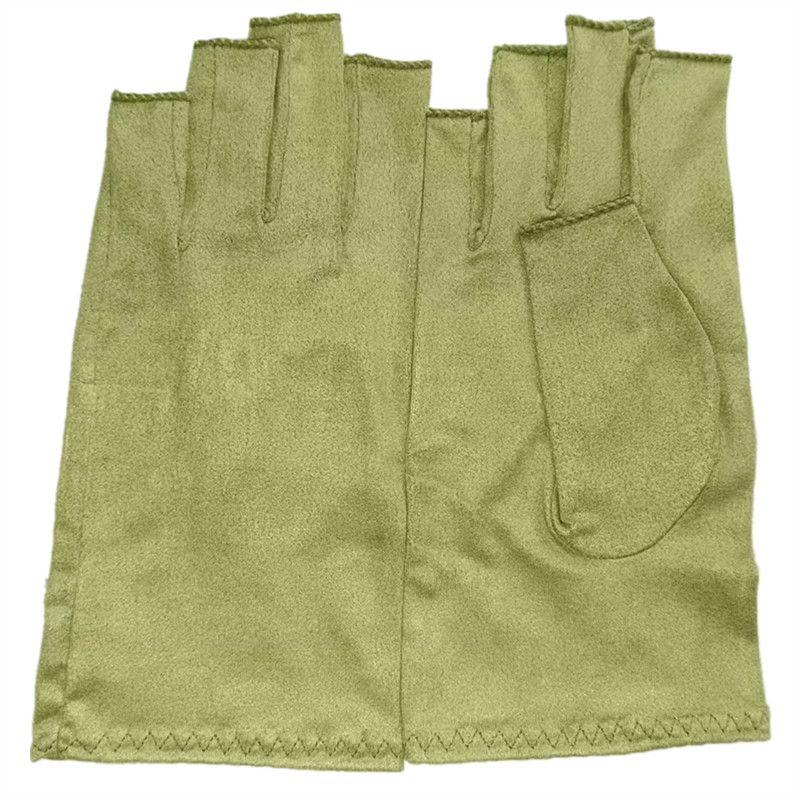 

Летние замшевые перчатки без пальцев Sz007, впитывающие пот, с солнцезащитным эффектом Army Green No Dripping Glue S