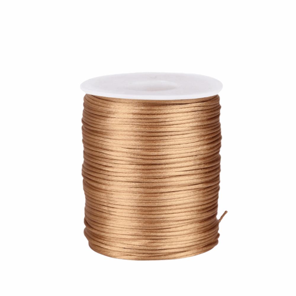 

100m Silky Trim Satin Rattail Cord Solid Color Silk Rope Craft String Braided Cord Jewelry Making