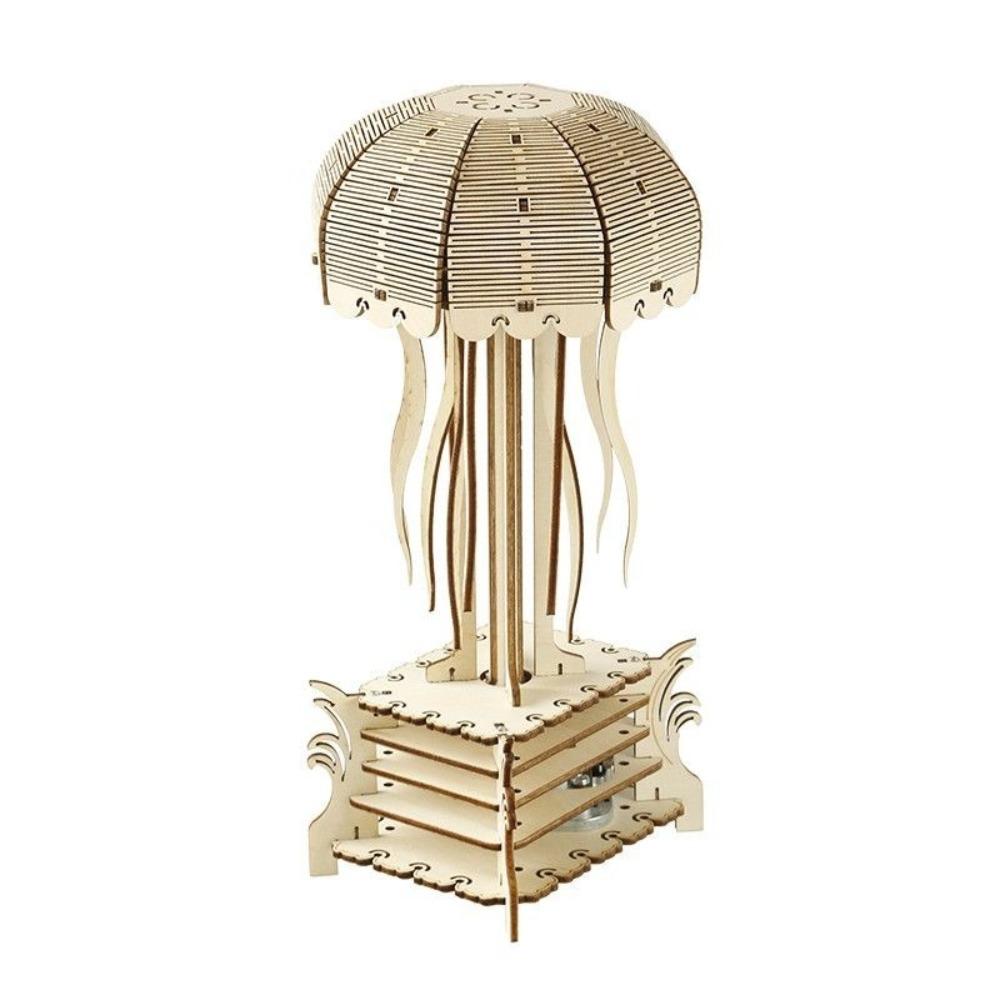 Ручная работа Деревянный Автоматон Медуза Кинетическая Скульптура Ручная работа Деревянный Автоматон Медуза Креативное Движущееся Украшение