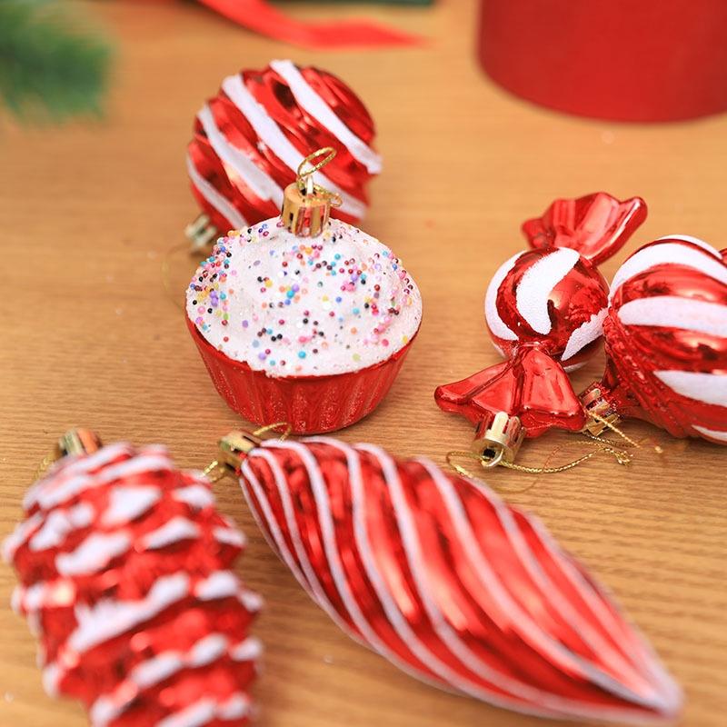 Lollipop Ornament Easy To Hang Christmas Ball Ornaments Holiday Hanging Decor Unique Candy Cane Pendant For New Year Celebration