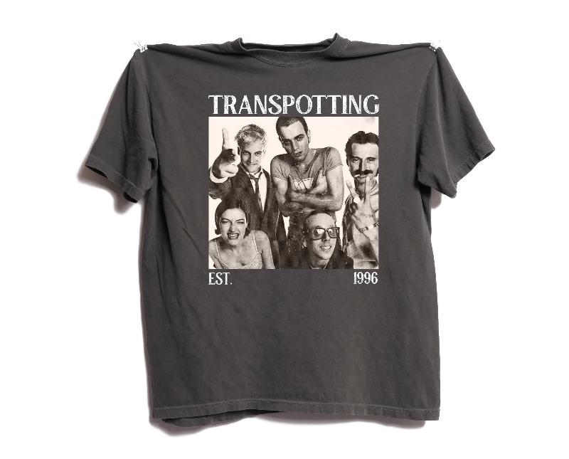 T-shirt Trainspotting Vintage Comfort Colors, Maglietta Retro Anni '90 Estiva da Uomo e Donna, Top Largo e Traspirante