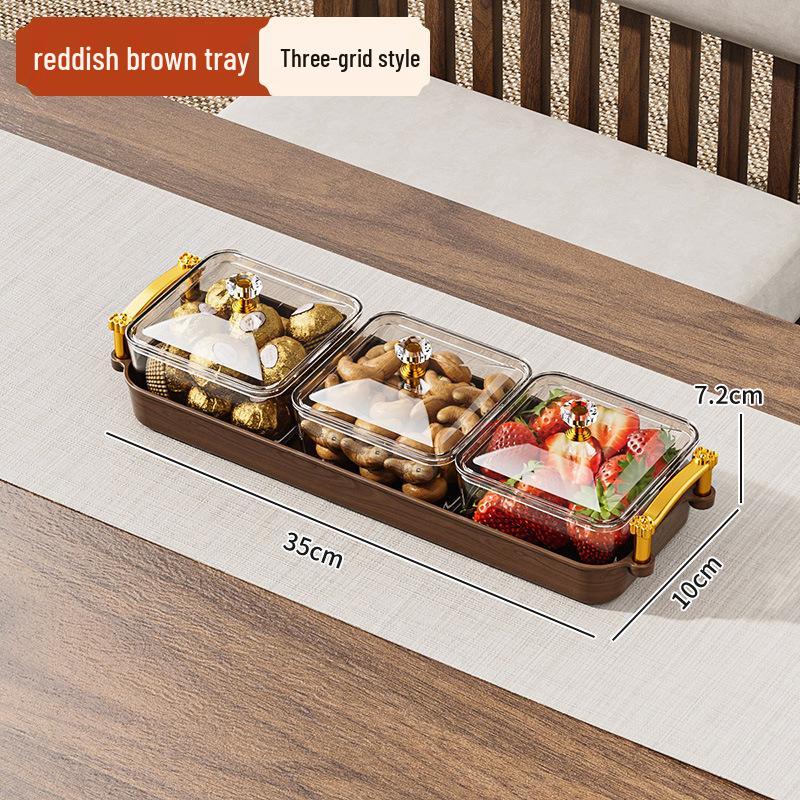 Elegant Multi-Section Candy Dish for Home: Nut & Dried Fruit Tray