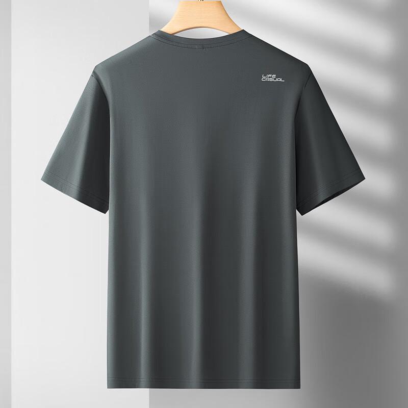 Men's Plus Size Quick-Dry Round Neck Sports T-Shirt