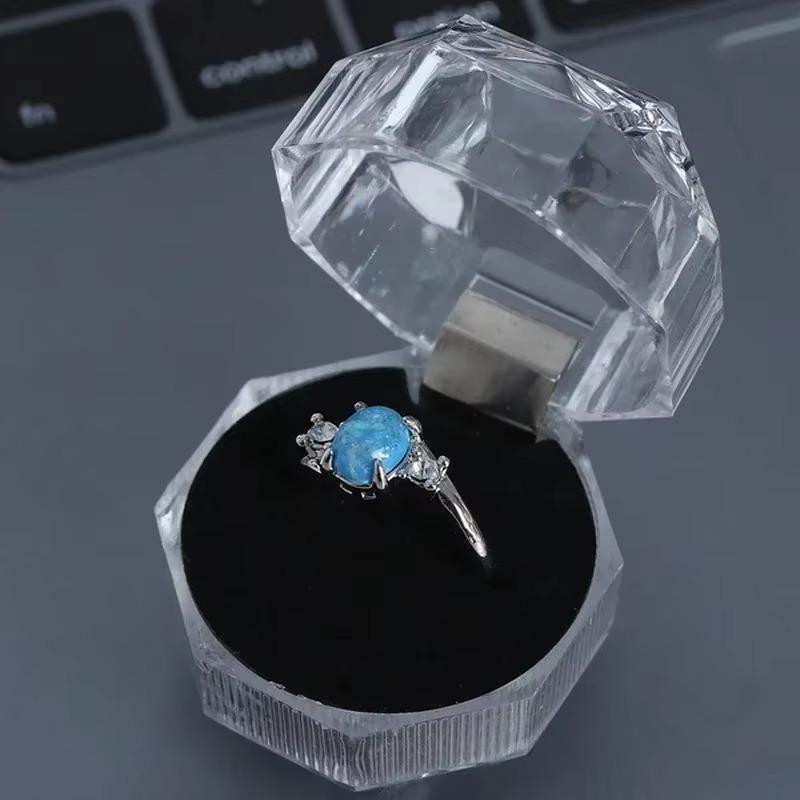 50/1pcs Jewelry Tray Transparent Crystal Ring Boxes Earrings Earrings Small Accessories Storage Box Jewelry Box Crystal Boxes