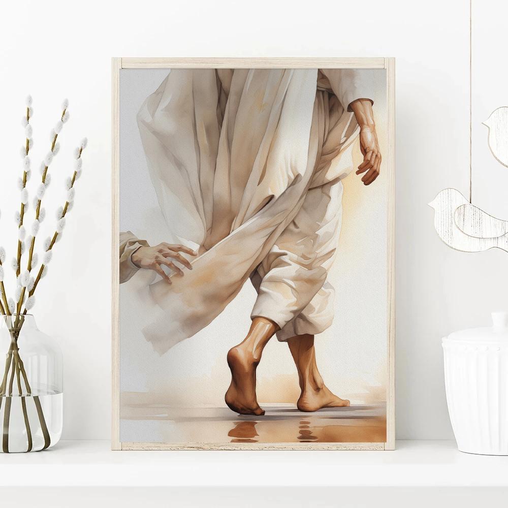 Jesus and The Cross Jesus Poster Christian Lamb of God Art Canvas Painting Christian Wall Art Picture  Living Room Home  Decor