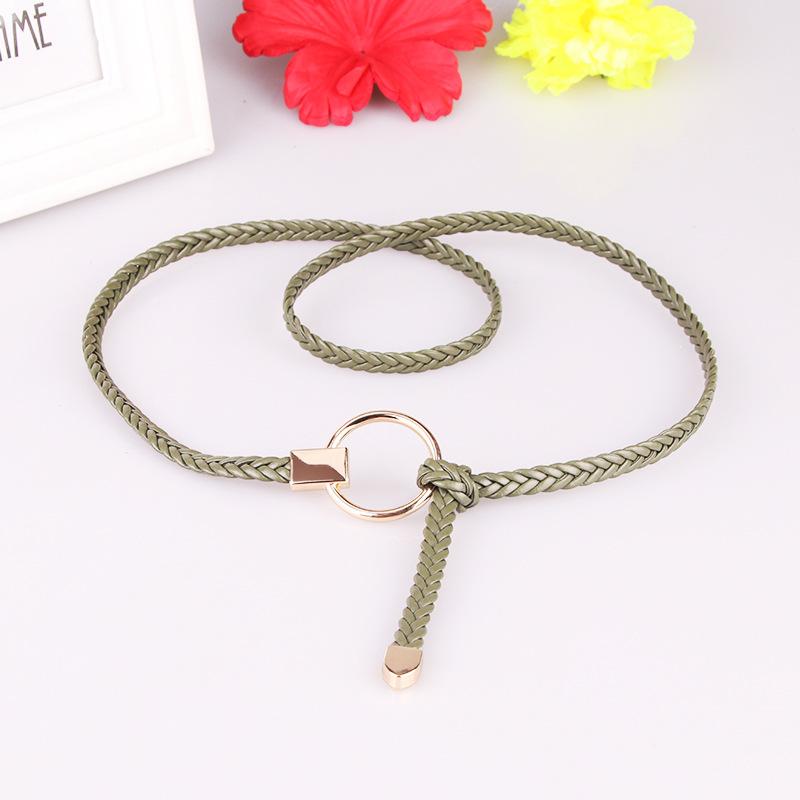 New Women's Thin Belt Hand-woven Thin Belt Dress Decoration Versatile Casual Belt