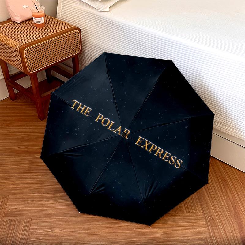 1 PC Automatic Folding Umbrella - Cartoon Pattern, Portable & Foldable Design with 45 Ribs, Christmas Birthday Gifts