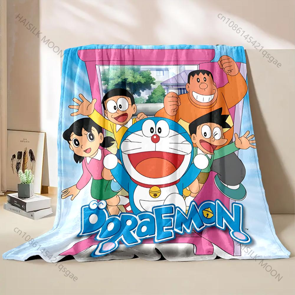 

1PC Japanese Anime Doraemon Printed Blanket Flannel Fluffy Soft Blanket for Adult Kids Plush Sofa Bed Car Camping Luxury Gifts 75x90cm