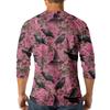 Men's Casual Halloween Print Raglan Sleeve Henley Shirt Three Quarter Sleeve Lightweight Comfortable Top for Everyday Wear