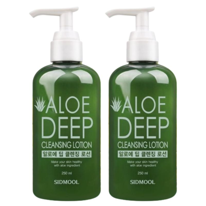 SIDMOOL Aloe Deep Cleansing Lotion 250ml Aloe Vera Leaf Juice 2% Plant Oil First Cleanser