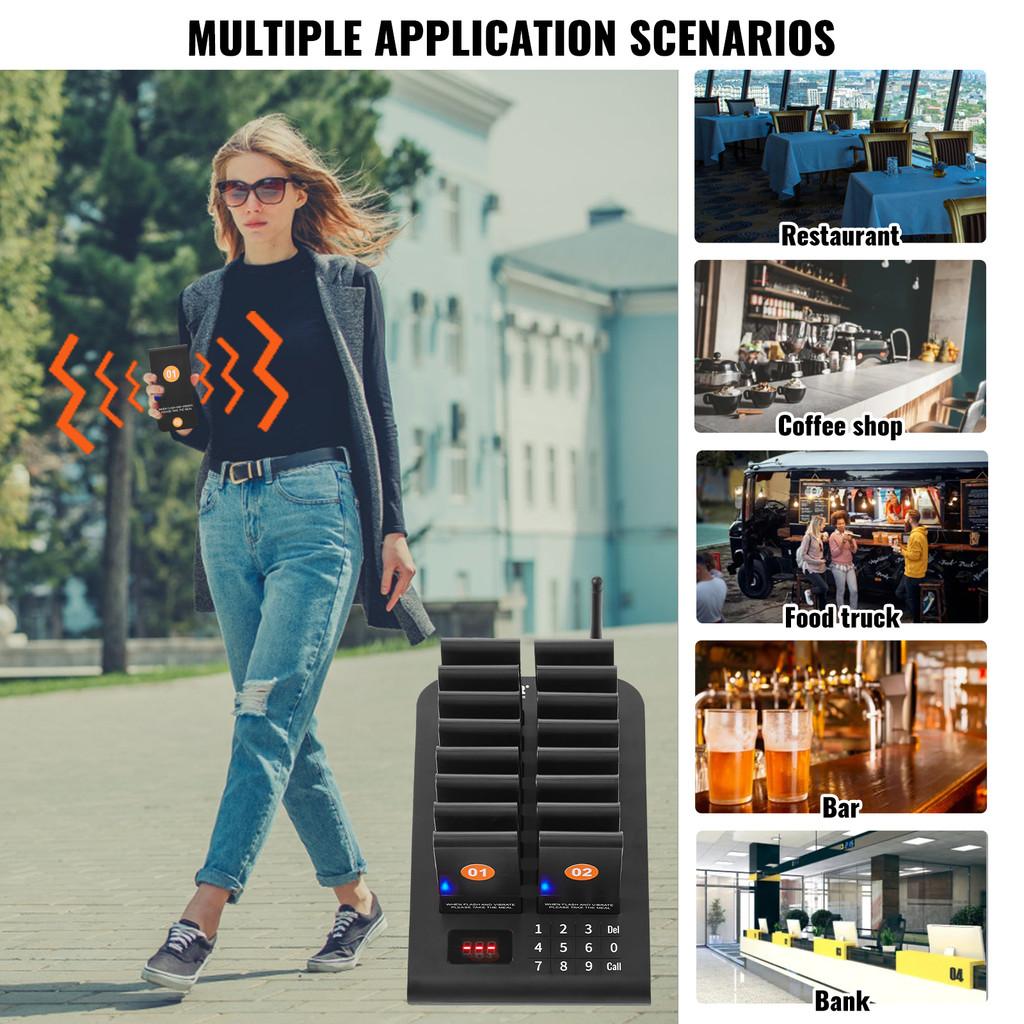 Restaurant Customer Service Pager System Wireless Range Lineup Waiting Queue Signal Guest Customer Calling Beepers