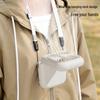 Portable Neck-Hanging USB Fan with Foldable Stand and Makeup Mirror