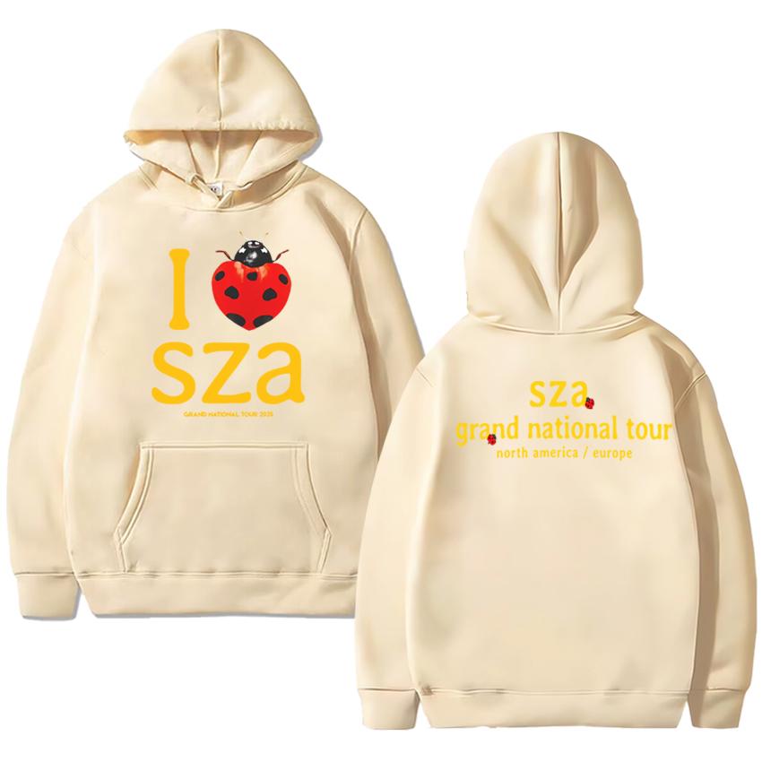 Hot Sale Kendrick Lamar & SZA 2025 GRAND NATIONALS Tour Print Hoodie Unisex Vintage Hip Hop Streetwear Men Women Fleece Pullover