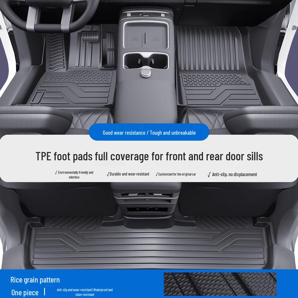 Waterproof TPE Floor Mats & Door Sill Protection for BYD Fang Bao Bao 5/8, Titanium 3/7 - Full Coverage Coil Mat.