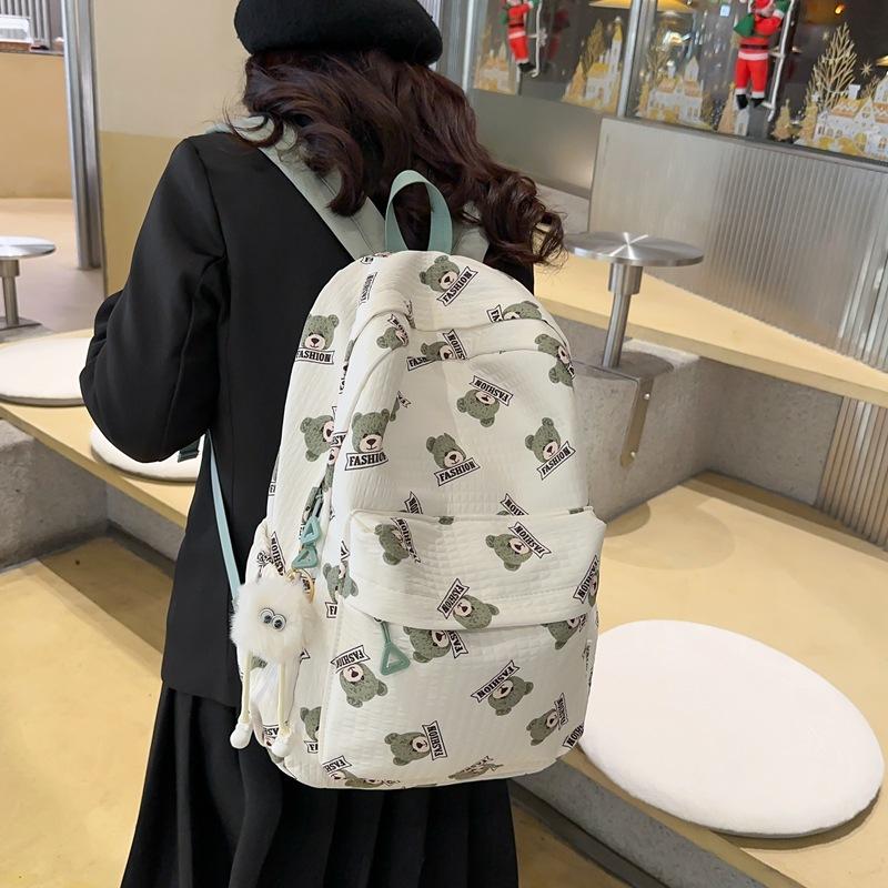 Batoh pro studenty středních škol a středních škol Velkokapacitní studentský batoh pro ženy s potiskem