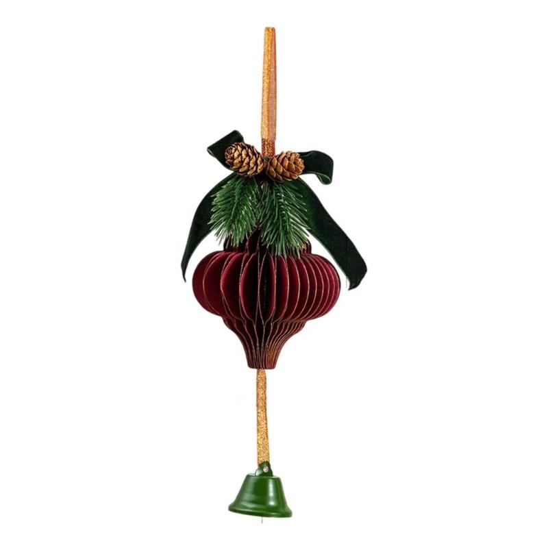 User friendly Honeycomb Christmas Bells Crafted With Sturdy Materials For Indoor Holiday Decorations