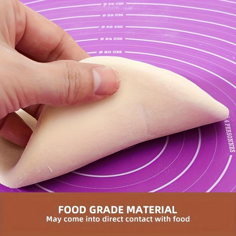 1pc Thick Silicone Baking Mat with Ruler Non-Stick, Dough Mat for Baking, Cookies, Bread Kitchen Tool
