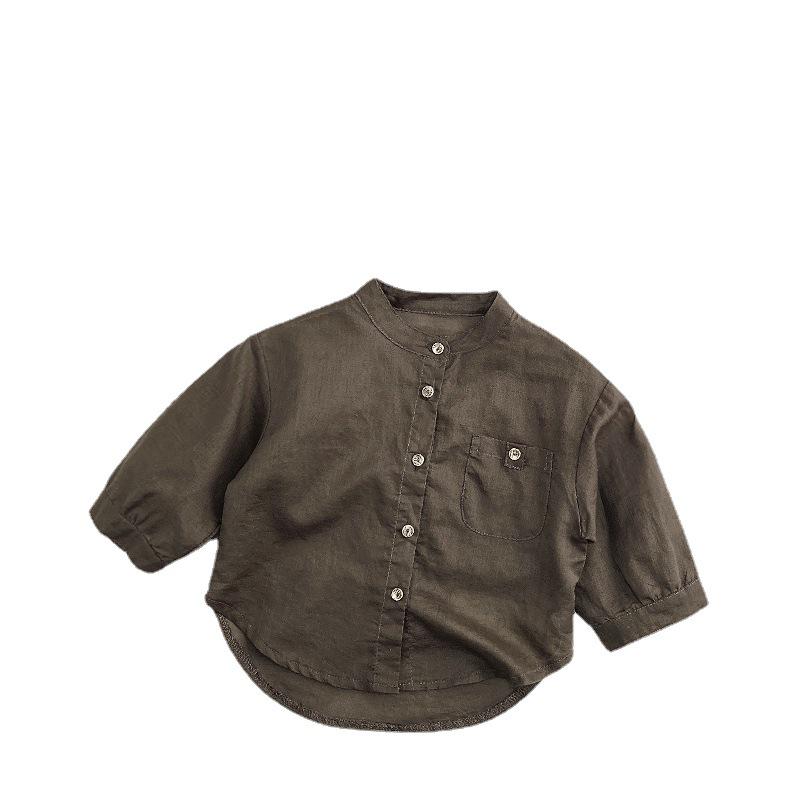 Ramie Cotton Boys & Girls Summer Shirt - Lightweight, Breathable, Sun-Protective, Japanese & Korean Toddler Style