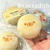 Food Grade Silicone Squishy Fidget Toy Carrot Bear Shaped Soft Pinch Toy Stress Relief Anti-Anxiety Relaxing Sensory Plaything