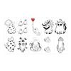 Halloween Cute Ghost Love Spider Web Ghost Disposable Temporary Tattoo Sticker