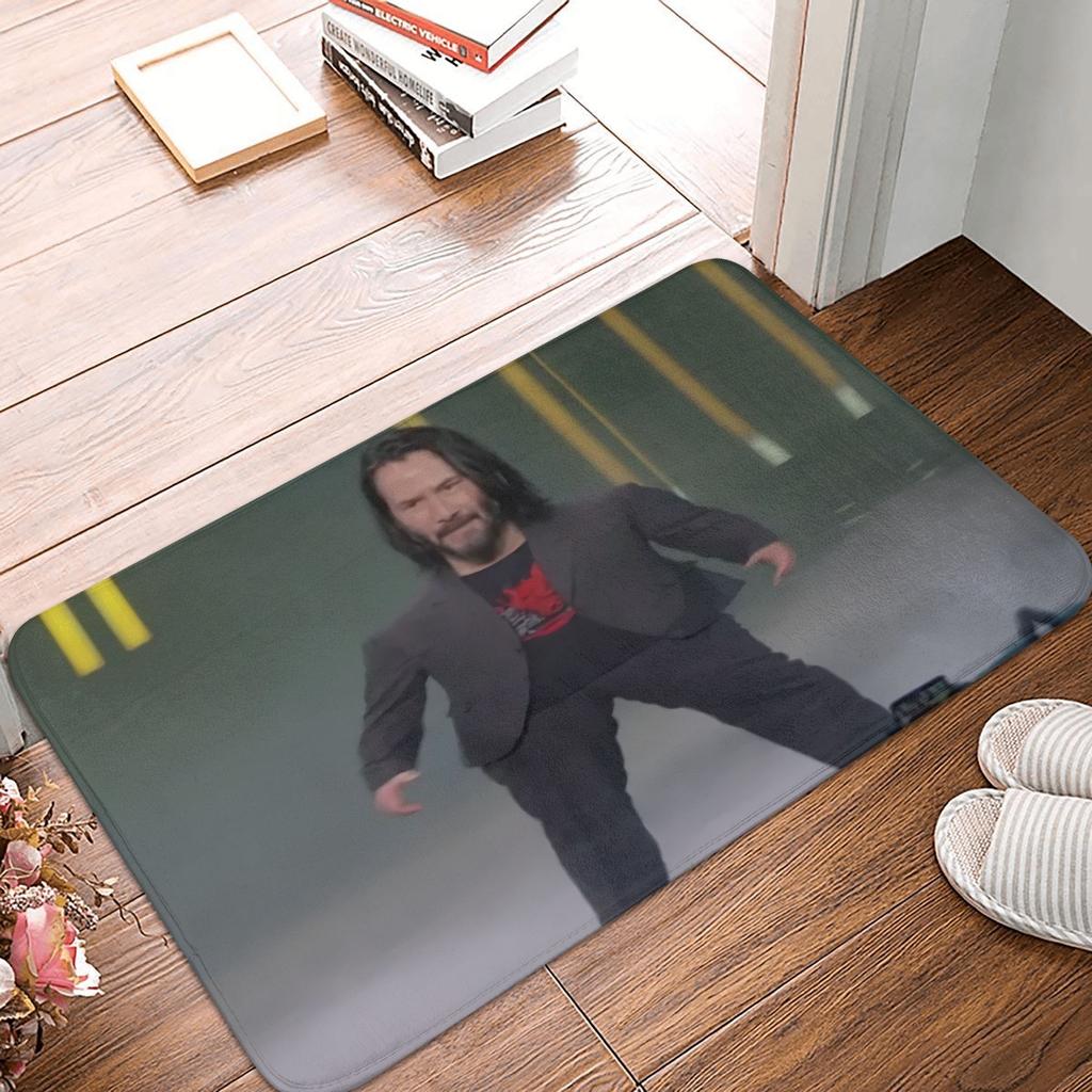 Jesus Saint Meme Keanu Reeves Front Door Floor Entrance Mat Outdoor  Bathroom Kitchen Doormat Toilet Carpet Rug