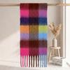 | Imitation mohair plaid scarf | Autumn and winter warm AC grid | Support LOGO customization