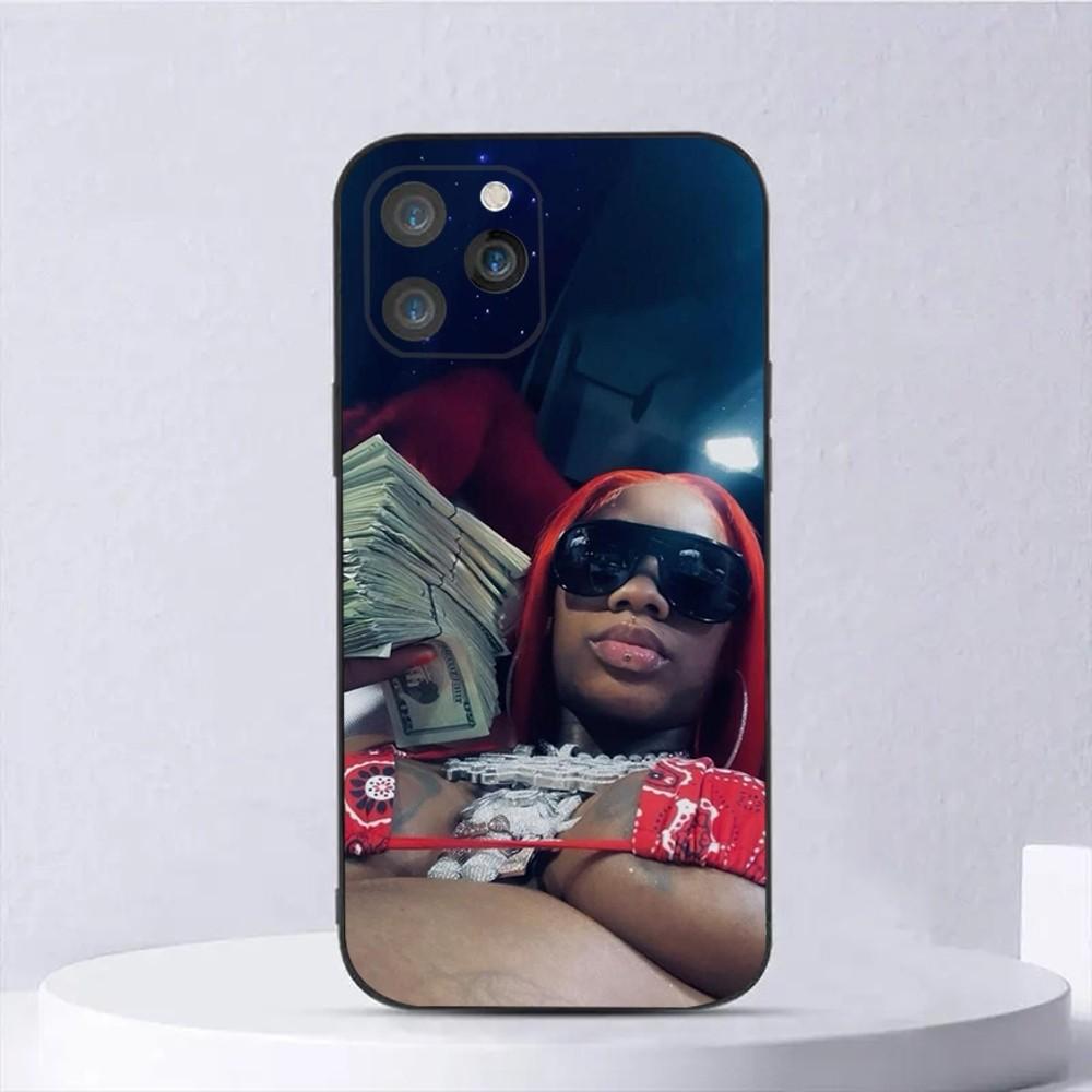 

Rapper S-Sexyy Red Phone Case For iPhone 16,15,14,13,12,11,Plus,Pro Max,XS,X,XR,SE,Mini,8,7 Soft Silicone Black Cover iPhone12PRO