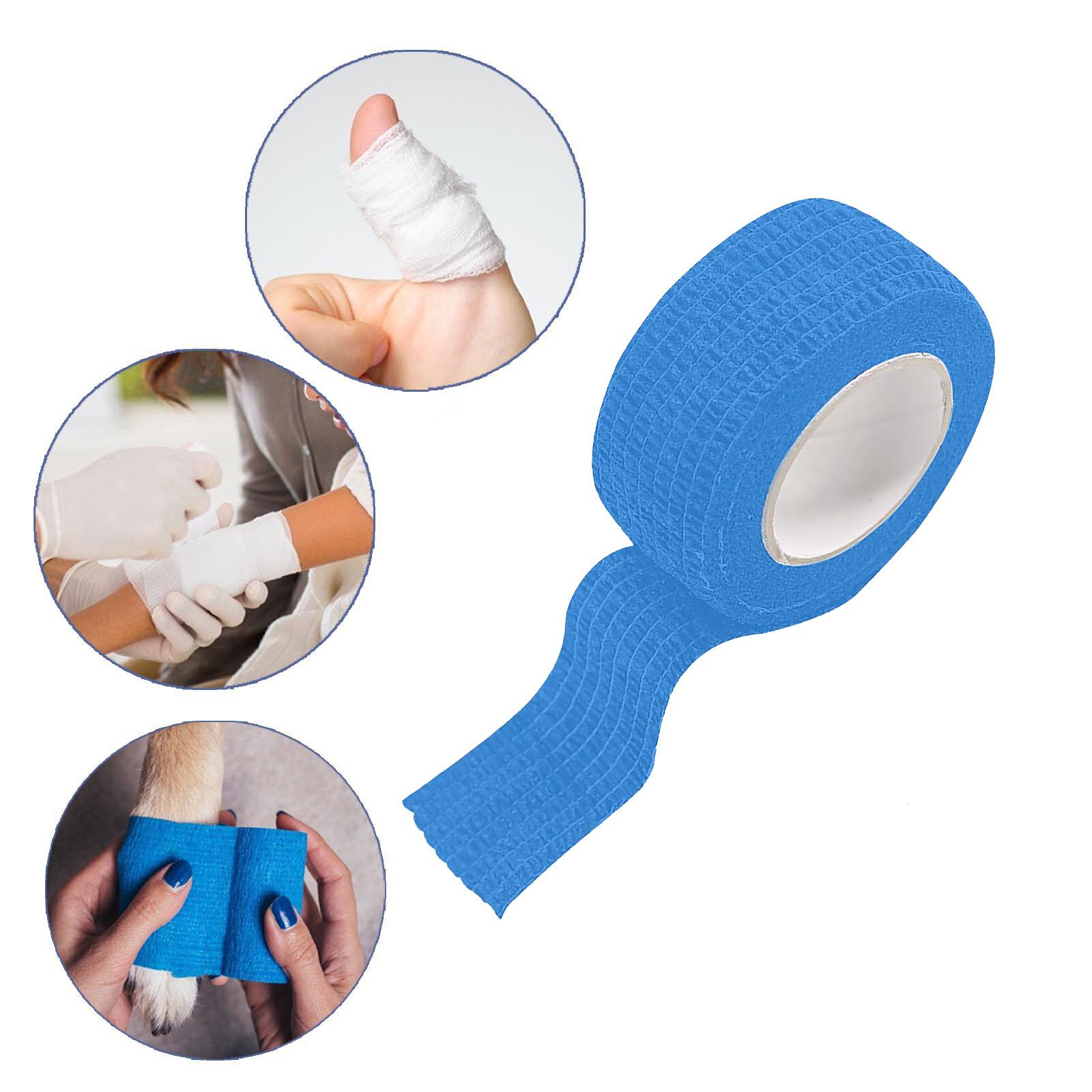 

Эластичные бинты Самоклеящаяся повязка Нетканая спортивная повязка 2,5 см х 4,5 м One Size синий