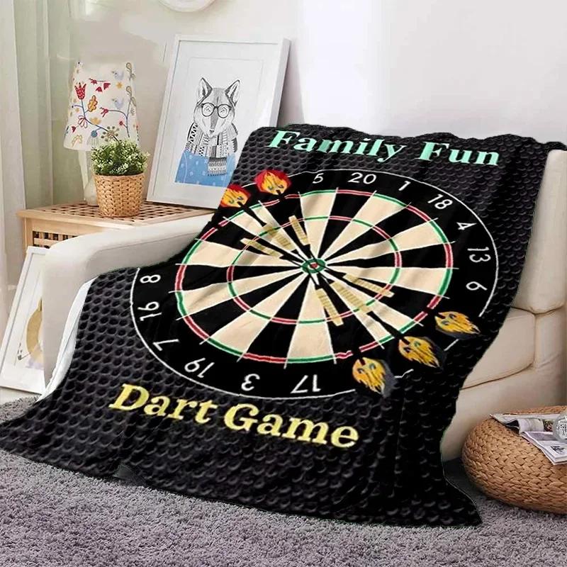 Darts Pattern Flannel Throw Blanket Blank Soft Warm Series and Ice Fire Darts Fashion Flannel Warm Sofa Bed Camping Kids Gifts