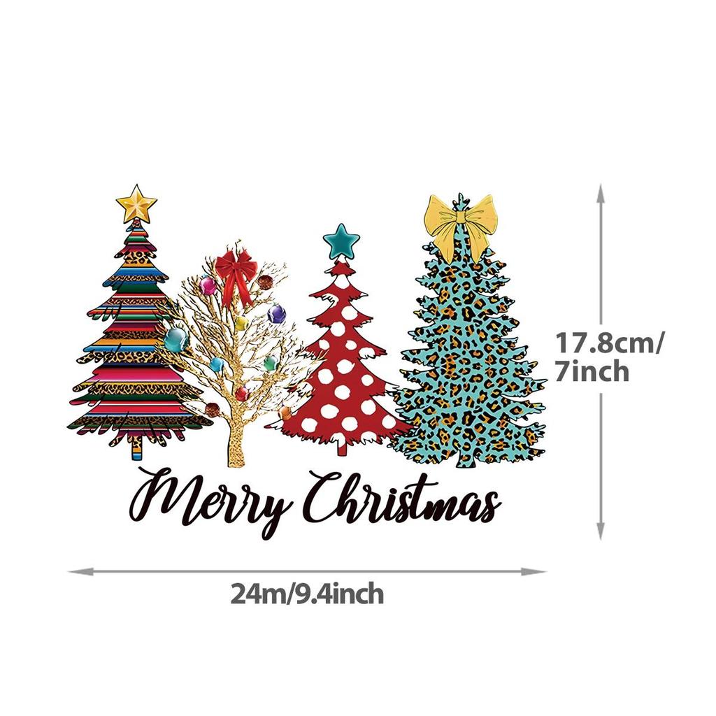 Christmas tree heat patches, holiday gifts, heat press, glue, clothing stickers, hooded sweatshirts, Diy T-shirts, clothing stickers