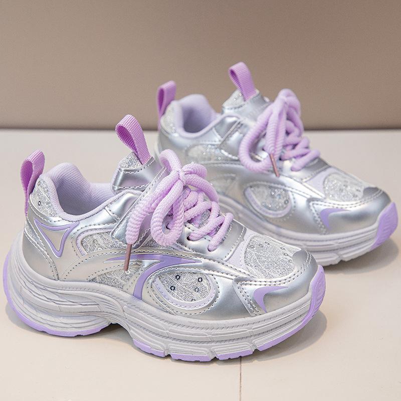 Kinder Papa-Schuhe 2025 Frühling neue Mode trendige Klassenkameraden Laufen leicht atmungsaktiv Mädchen Sportschuhe