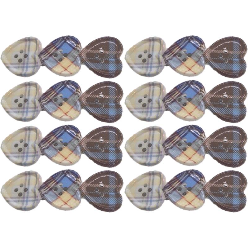 Sweet Check Love Button Hair Clip Side Bangs Girly Cute Duckbill Clip Hair Accessories